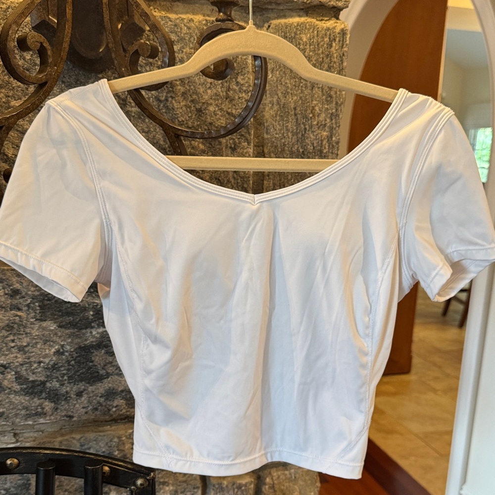 Carpe Diem White Active Short Sleeve Top - Small